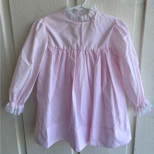 Charming Pink Vintage Toddler Dress with Lace Details